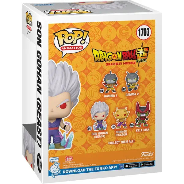 Funko Pop! vinyl figure box of Dragon Ball Super’s Son Gohan (Beast) collectible