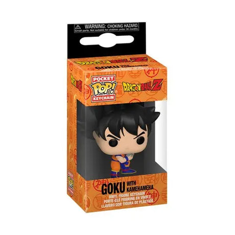 Dragon Ball Z Goku Kamehameha Key Chain featuring Dragon Ball Pop vinyl figure