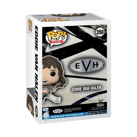 Eddie Van Halen Funko Pop vinyl figure in box with EVH logo for collectors