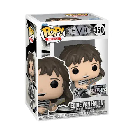 Eddie Van Halen Funko Pop vinyl figure #350 holding guitar from Entertainment Earth Exclusive