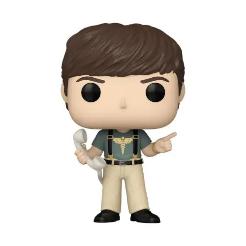 Cameron Frye Funko Pop vinyl figure in khaki pants, green vest, and tie from Ferris Bueller’s Day Off