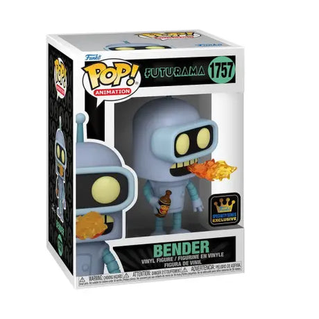 Futurama Bender Funko Pop! vinyl figure breathing fire in Specialty Series design