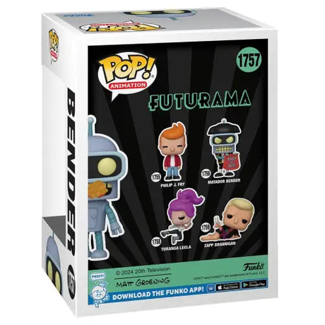 Futurama Bender Funko Pop collectible box featuring multiple character designs