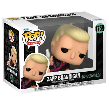 Futurama Zapp Brannigan Funko Pop! Vinyl Figure #1759 in its packaging, collectible toy