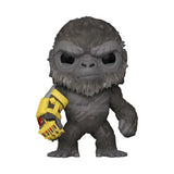 Gray Gorilla Funko Pop wearing yellow armored gauntlet from Godzilla x Kong series