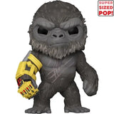 Grey gorilla Funko Pop with mechanical arm, part of Godzilla x Kong collection