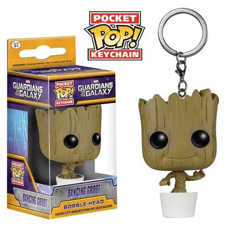 Baby Groot key chain from Guardians of the Galaxy displayed.