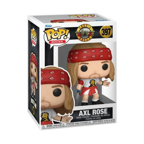 Funko Pop vinyl figure of Guns N’ Roses Axel Rose wearing a red bandana