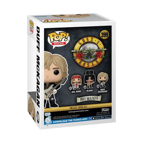 Duff McKagan Funko Pop Vinyl Figure from Guns N’ Roses in retail packaging