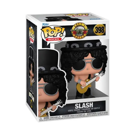 Funko Pop vinyl figure of Guns N’ Roses Slash holding a guitar, vibrant collectible