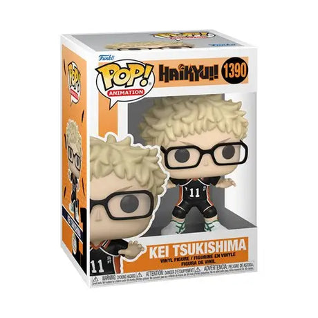 Funko Pop vinyl figure Kei Tsukishima displayed in Haikyu!! product.