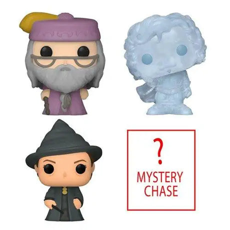 Harry Potter Dumbledore Bitty Funko Pop figures displayed.