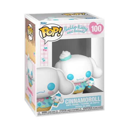 Funko Pop Vinyl figure of Cinnamoroll in retail box, featuring Hello Kitty and friends