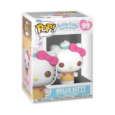 Funko Pop Hello Kitty Vinyl Figure #99 holding ice cream with a pink bow