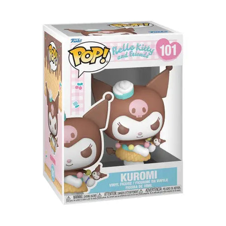 Funko Pop Vinyl Figure of Friends Kuromi holding an ice cream cone from Hello Kitty