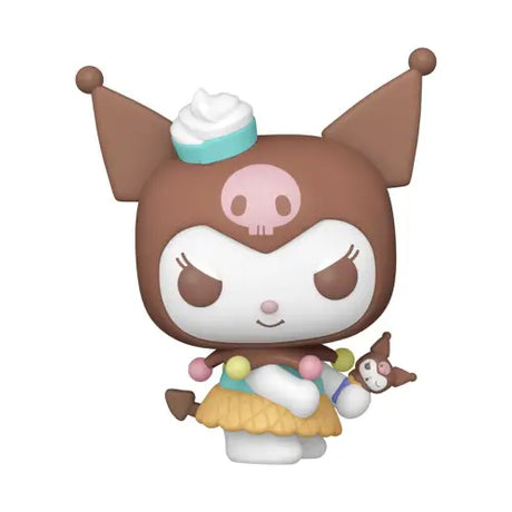 Cartoon vinyl figure of Friends Kuromi in ice cream outfit holding treats