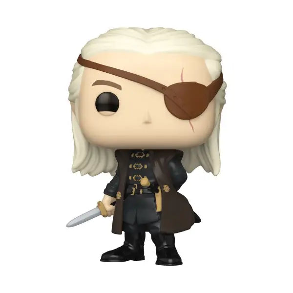 Aemond Targaryen Funko Pop Vinyl Figure #13 with sword and eye patch in dark clothing