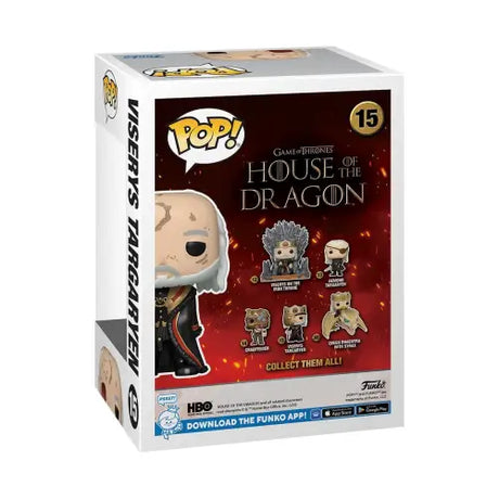 Funko Pop box for House of the Dragon Viserys Targaryen with Mask Figure #15