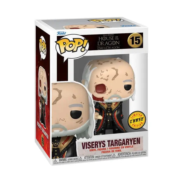 Funko Pop! figure of Viserys Targaryen from House of the Dragon in display box