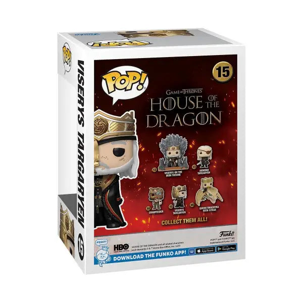 Funko Pop Viserys Targaryen with Mask from House of the Dragon vinyl figure box