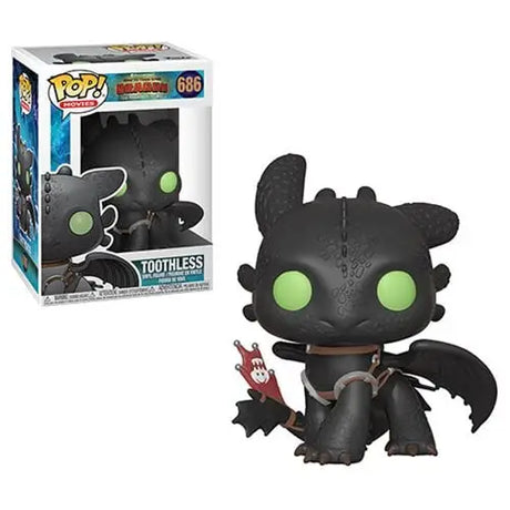 Adorable Toothless Funko Pop Vinyl Figure #686 - Official How to Train Your Dragon Merchandise