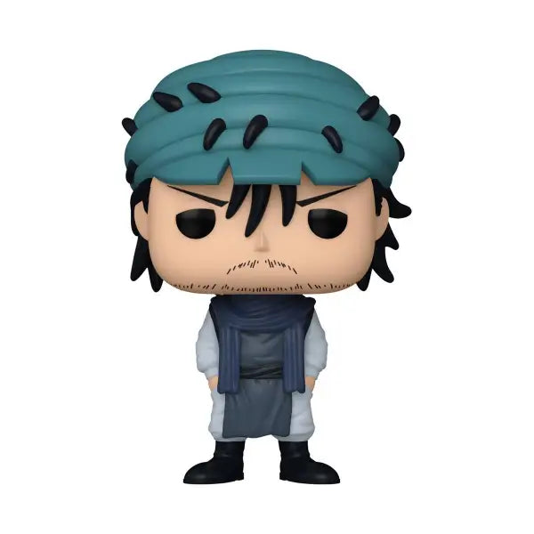 Cartoon-style Ging Freecss Funko Pop figure from Hunter X Hunter with teal turban