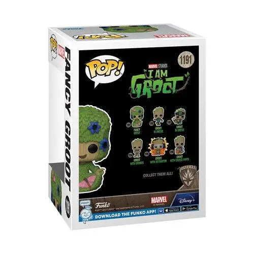 Fancy Groot Pop vinyl figure displaying the Marvel Hulk Funko Pop.