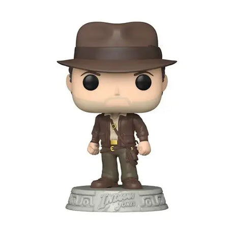 The Walking Dead pop vinyl figure displayed in Indiana Jones Jacket Funko Pop.