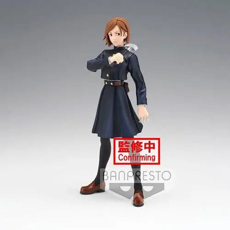 Jujutsu Kaisen Nobara Figure of a Young Boy in Blue Coat and Brown Shoes