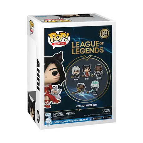 Funko Pop vinyl figure box featuring League of Legends Ahri Funko Pop collectible