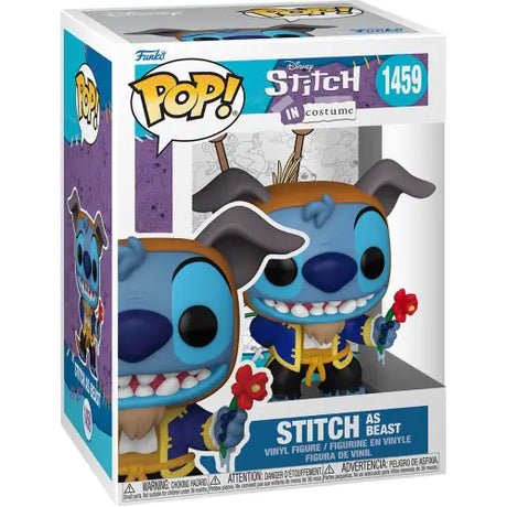 Funko Pop vinyl figure of Stitch in Beast costume from Beauty and the Beast