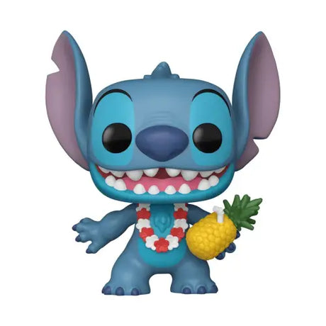 Blue Stitch Luau Stitch Funko Pop figure with pineapple from Lilo & Stitch Luau Stitch series