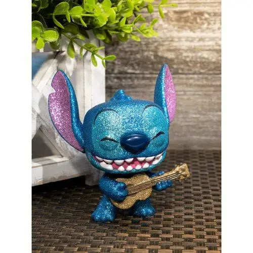 Stitch with Ukulele Diamond Glitter Vinyl Figure from Entertainment Earth.