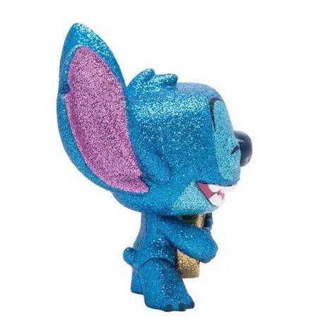 Small blue and purple toy toothbrush in Stitch with Ukulele Diamond Glitter Vinyl Figure