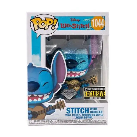 Stitch with Ukulele Diamond Glitter Vinyl Figure from Entertainment Earth.