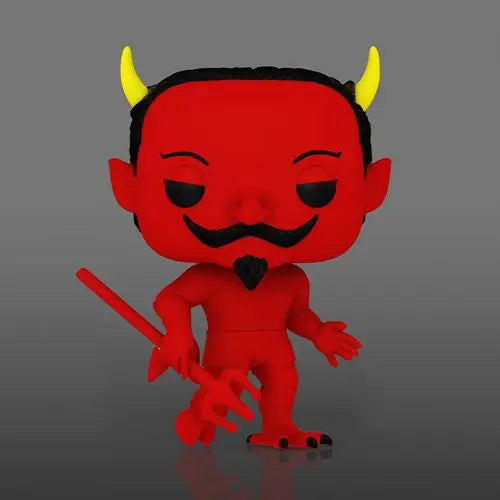 Red devil with horns and black beard - Glow-in-the-Dark Loteria El Diablito Funko Pop figure