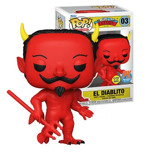 Glow-in-the-Dark Loteria El Diablito Funko Pop Vinyl Figure