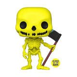 The Simpsons skeleton pop vinyl figure from Loteria La Muerte Glow-in-the-Dark Vinyl Figure - EE Exclusive.