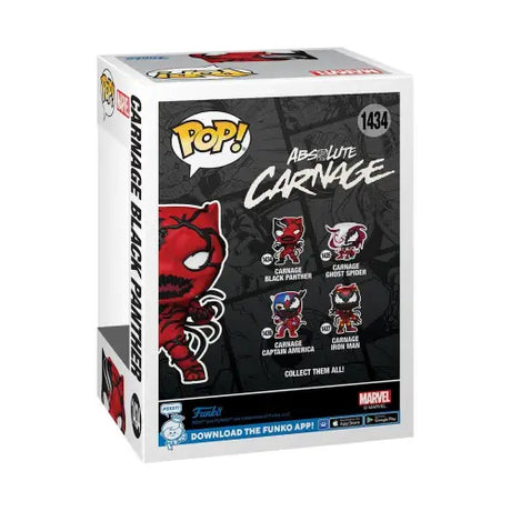 Marvel Carnage Black Panther Funko Pop! Vinyl Figure box showcasing the Absolute Carnage collection