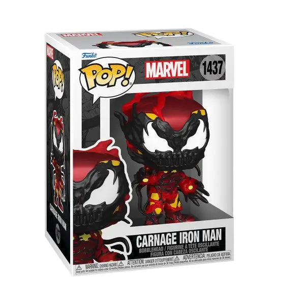 Funko Pop! Vinyl Figure of Carnage Iron Man displayed in collectible box