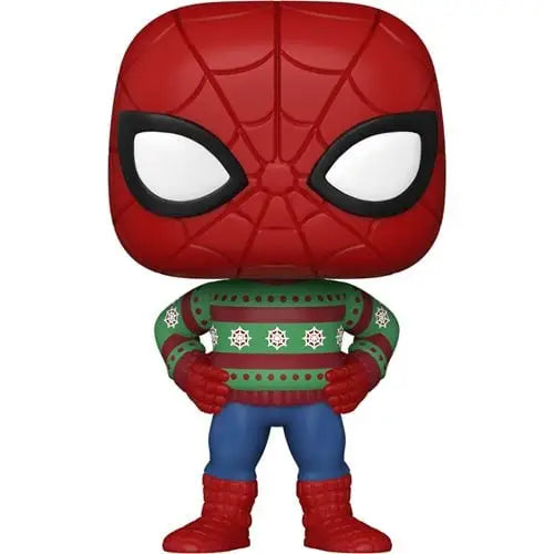 Festive Spider-Man Sweater Funko Pop Vinyl Figure