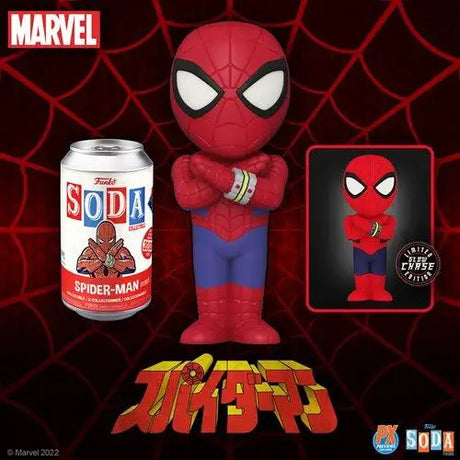 Japanese Spider-Man Vinyl Soda - Exclusive Marvel Collectible featuring Spider-Man figure and can of soda