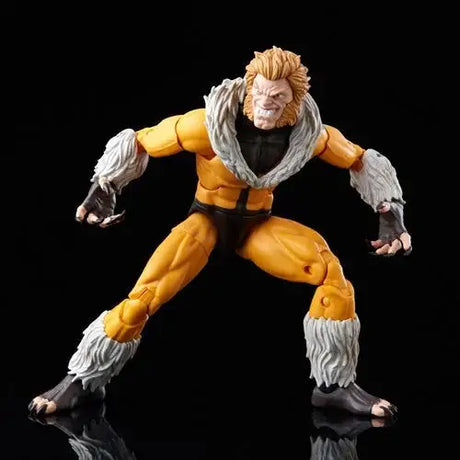 Classic Marvel Legends Sabretooth action figure in yellow outfit