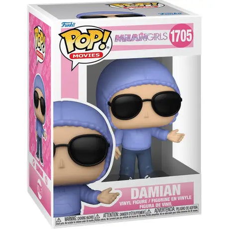 Damian Funko Pop! vinyl figure in blue outfit for Mean Girls 20th Anniversary