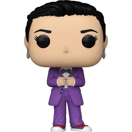 Janis Ian Funko Pop vinyl figure in purple suit for Mean Girls 20th anniversary