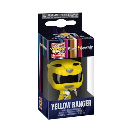 Yellow Ranger 30th Anniversary Key Chain featuring Power Rangers’ Yellow Ranger Pop Vinyl Figure