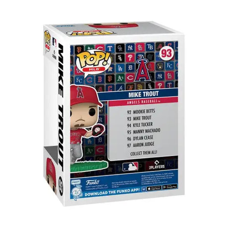 MLB Angels Mike Trout Funko Pop vinyl figure box for collectors and sports fans