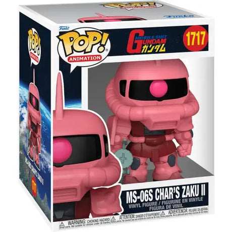 Pink Funko Pop of MS-06S Char’s Zaku II from Mobile Suit Gundam franchise