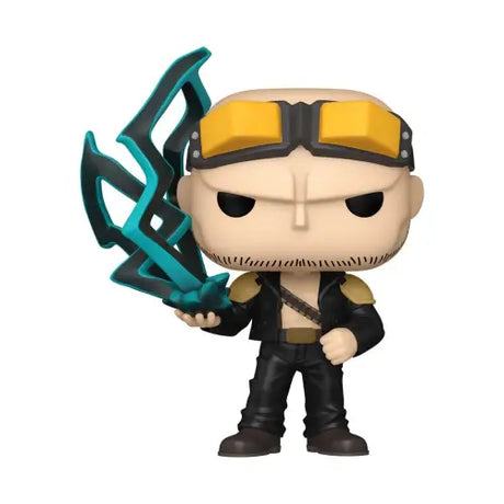 My Hero Academia Daigoro Banjo Funko Pop figure with teal weapon and yellow goggles