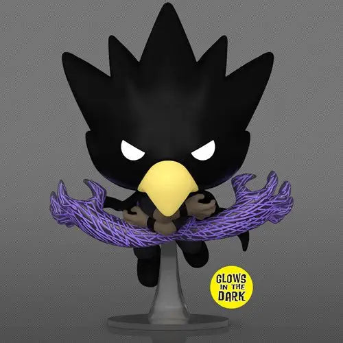 Fumikage Tokoyami Glow-in-the-Dark Funko Pop Vinyl featuring cartoon bird with purple and black hair